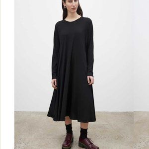 KowTow Cotton Long-Sleeve Dress in Black (Size Small)